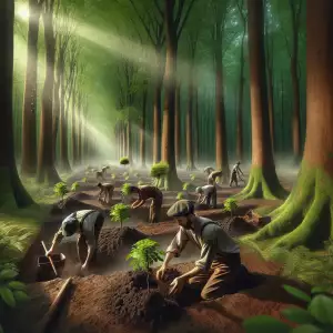 Práce V Lese - Sázení Stromků